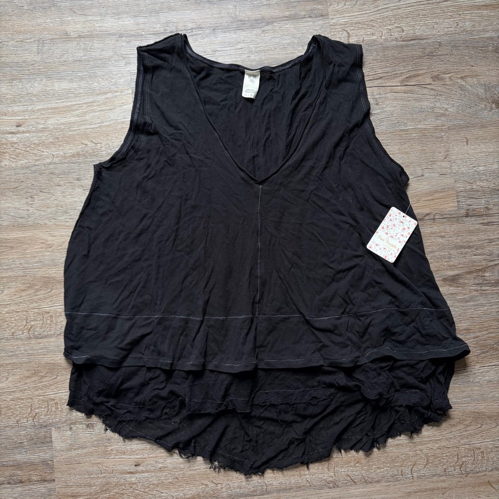 Free People Black Sleeveless Women's Top